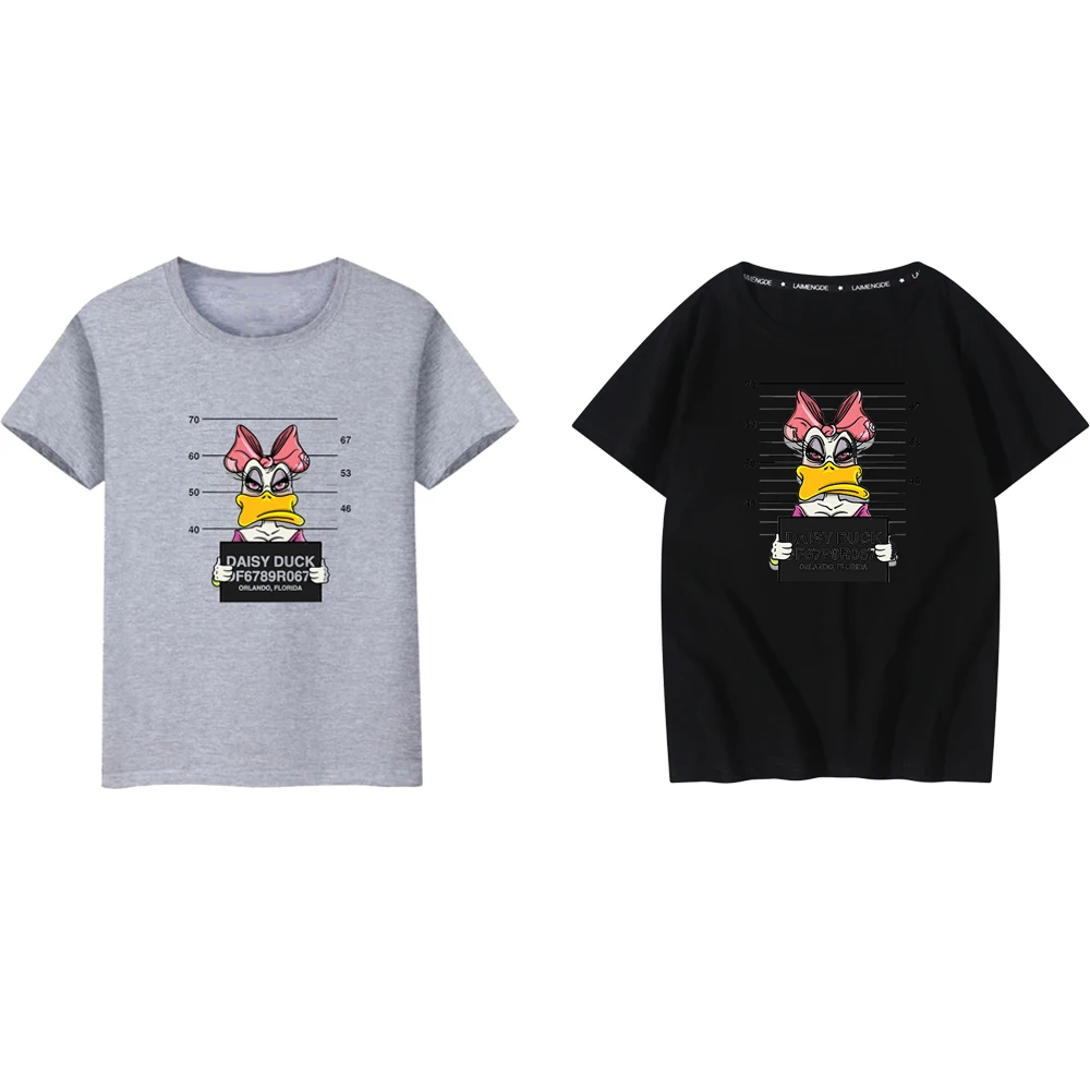 

Disney Family T Shirt O-neck Grey And Black Short Sleeve Casual Fashion Women Tshirts Outfits Harajuku Tees Tops Dropship