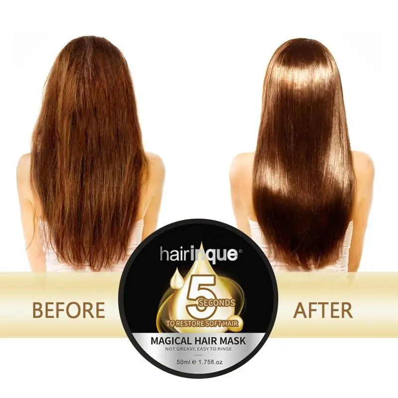 Hairinque 5 Seconds Hair Treatment Mask Moisturizing Nourishing Repairs Damage Restore Soft Care 50ml | Красота и здоровье