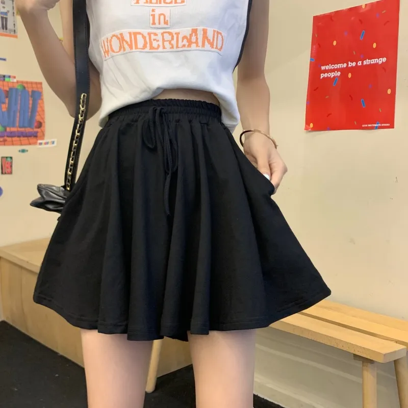 Шорты женские милые модные летние с широкими штанинами в стиле ольччан шикарные