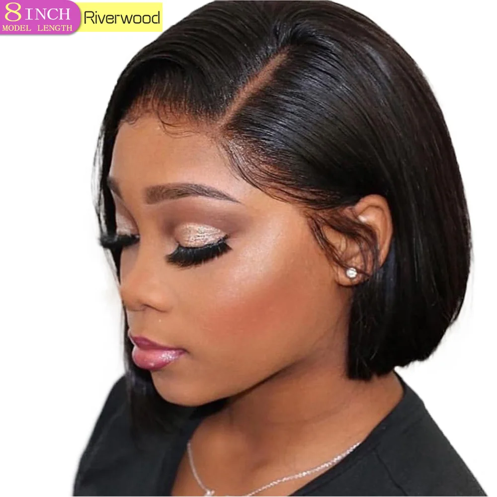 Короткие человеческие волосы на шнурках для чернокожих женщин бразильские