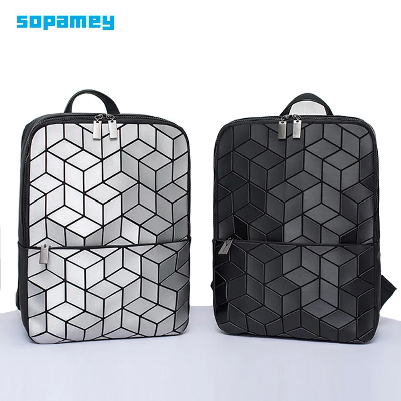 Новый женский светящийся школьный рюкзак Геометрическая Наплечная Сумка