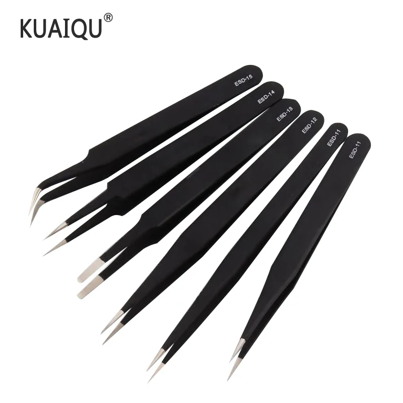 Новый 6 шт./компл. антистатические пинцеты анатомическая Хирургическое и