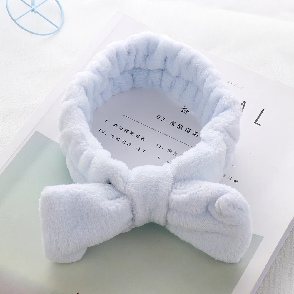 1 шт. бант-бабочка повязка для волос из мягкого кораллового флиса на голову лица