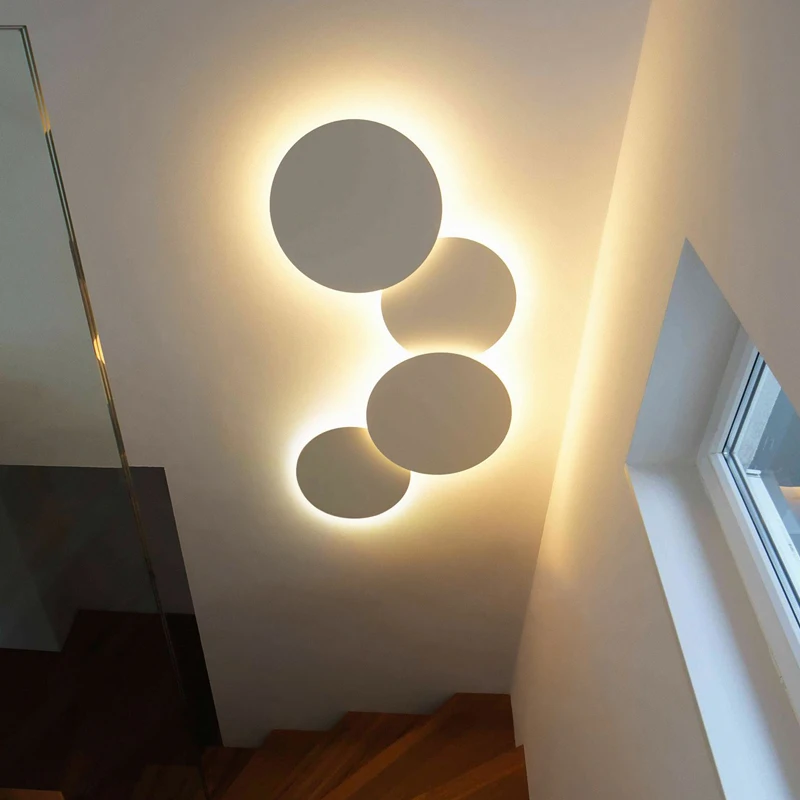 

Zerouno Indoor LED Wall Lamp Living Room Decoration Wall Light Home Lighting Fixture Loft Stair Light Round/Square Aluminum Lamp