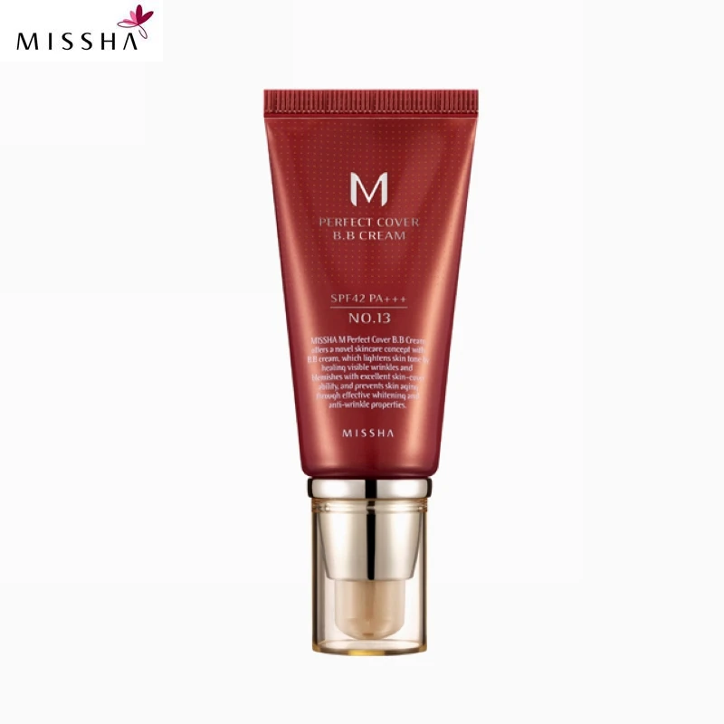 Bright Beige 13 Лучшая корейская косметика MISSHA M идеальный чехол BB крем 50 мл SPF42 PA+++(№ 13 ярко-бежевый) основа для макияжа идеальный BB крем - Цвет: Bright Beige 13