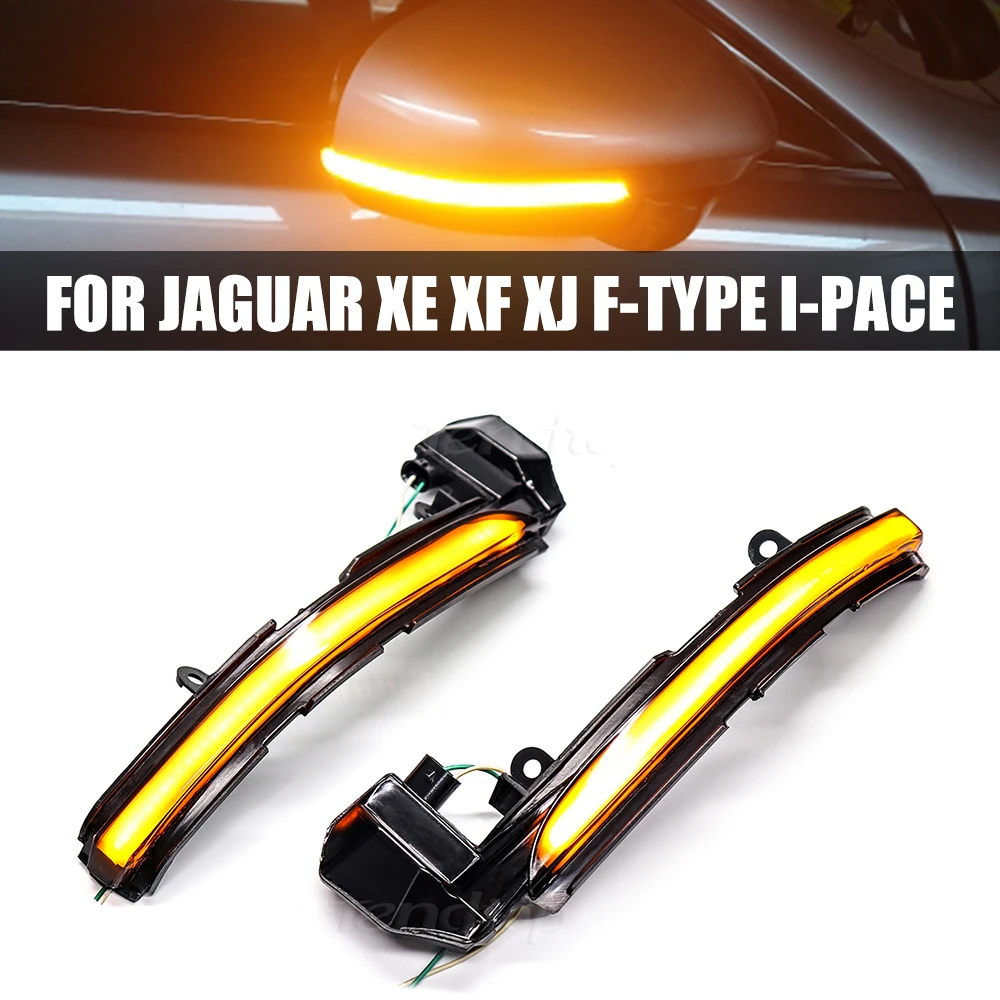 

Dynamic LED Rearview Mirror Flowing Turn Signal Blinker Lamp Car Light Facelift For Jaguar XE XF XJ F-TYPE XKR I-PACE X250 X260
