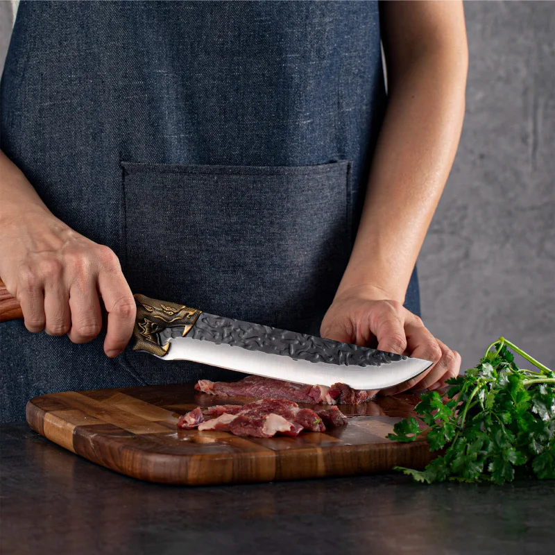 

Longquan forging hammered vegetable knife household stainless steel chopper kitchen chicken goose sliced vegetables cut meat