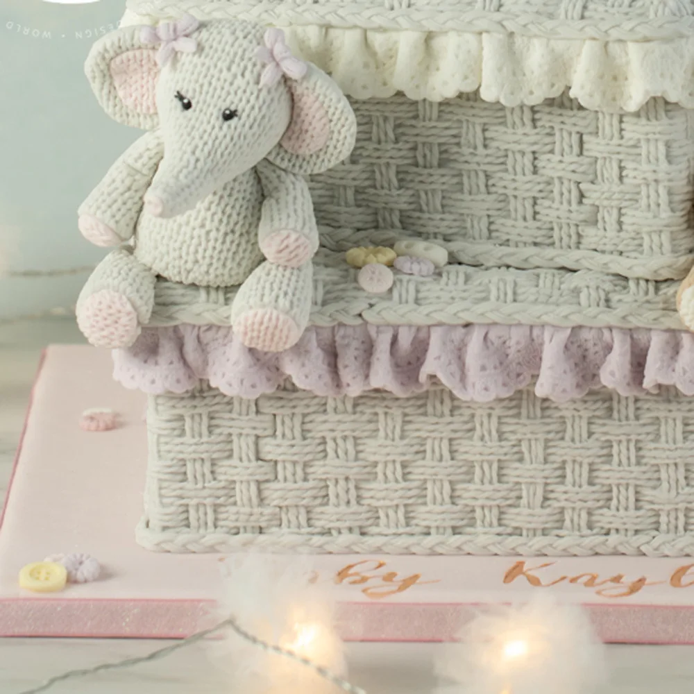 Новая форма для мастики торта шерстяной узор Жидкая силиконовая края инструмент