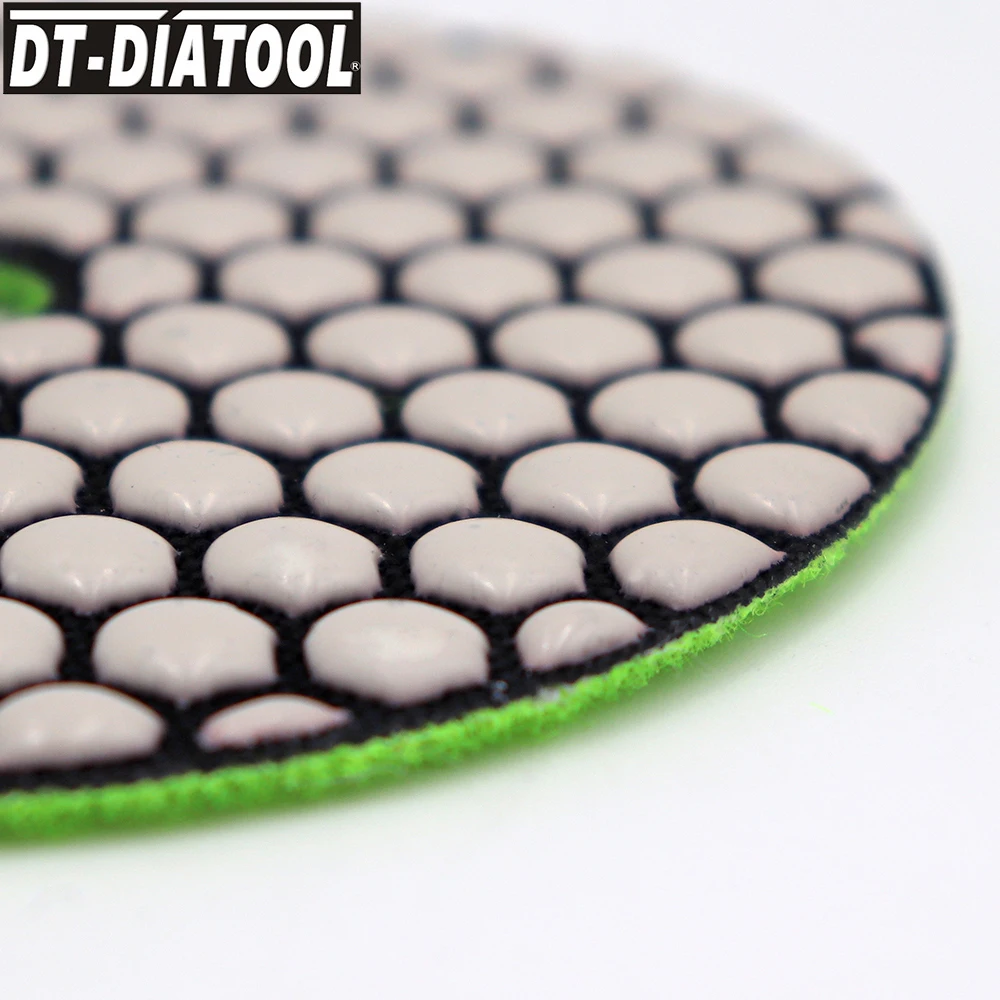 DT-DIATOOL 7pcs/set Dry Diamond Resin Bond Polishing Pads For Granite Marble Flexible Sanding Griding Disc Dia 4inch/100mm images - 6
