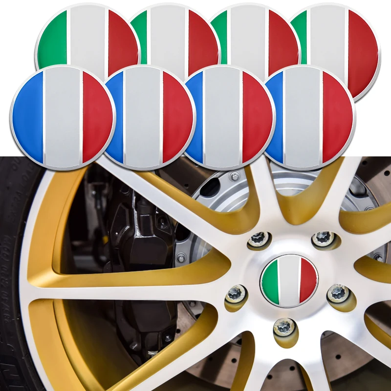 

56mm Italy France French Flag Car Tire Wheel Center Hubcaps Sticker Emblem Badge Cover Auto Accessories for BMW M3 M5 M6 E46 E92