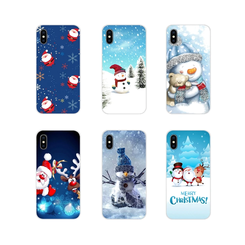 Милый Рождественский снеговик для sony Xperia Z Z1 Z2 Z3 Z5 compact M2 M4 M5 E3 T3 XA huawei mate 7 8 Y3II аксессуары чехол для телефона сумка