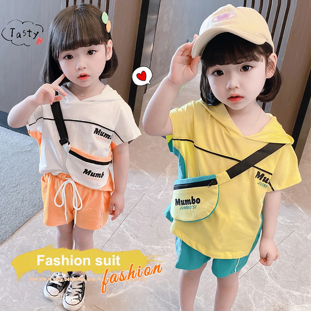 

Children dresses clothing sets matching Kids clothes baby boy clothes Girl clothes summer clothes for children Shorts suit 2021