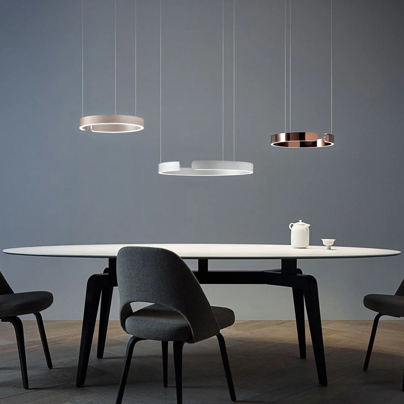 Роскошные золотые кольца подвесной светильник светодиодный Подвеска шлейфа лампа современный пластиковая