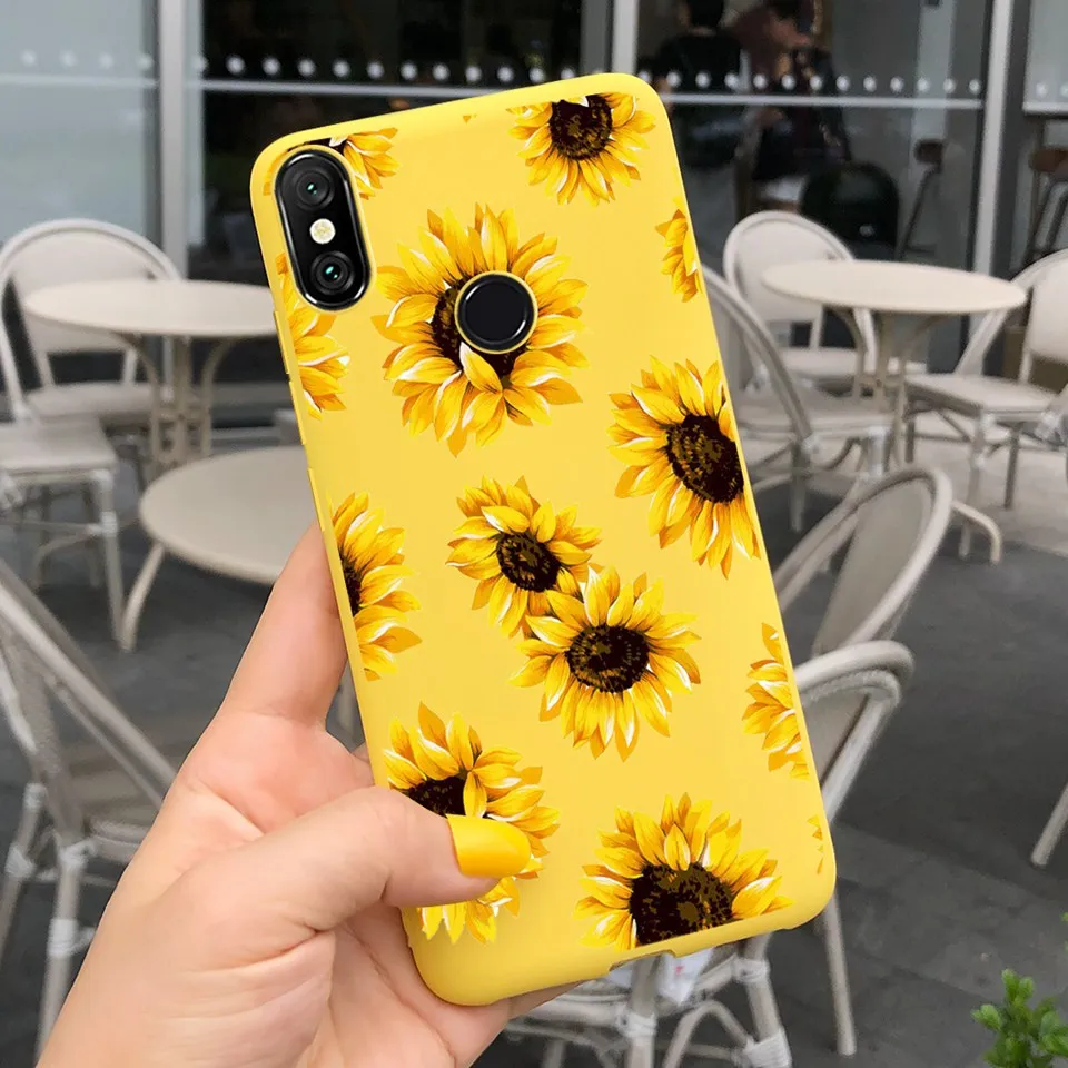 Силиконовый мягкий чехол 5 84 дюйма для Xiaomi Mi A2 Lite с рисунком подсолнуха и пудинга