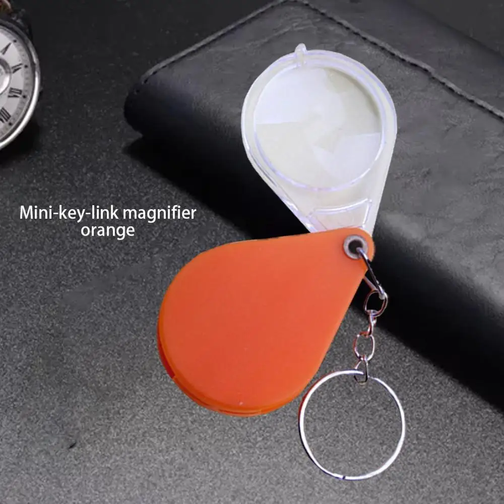10X пластиковые мини лупа для чтения стекло складной брелок ручной увеличительное