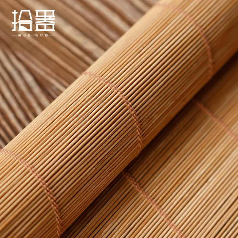 Chinese style bamboo mat tea table flag dry bubble cloth cup pad towel Zen curtain | Дом и сад