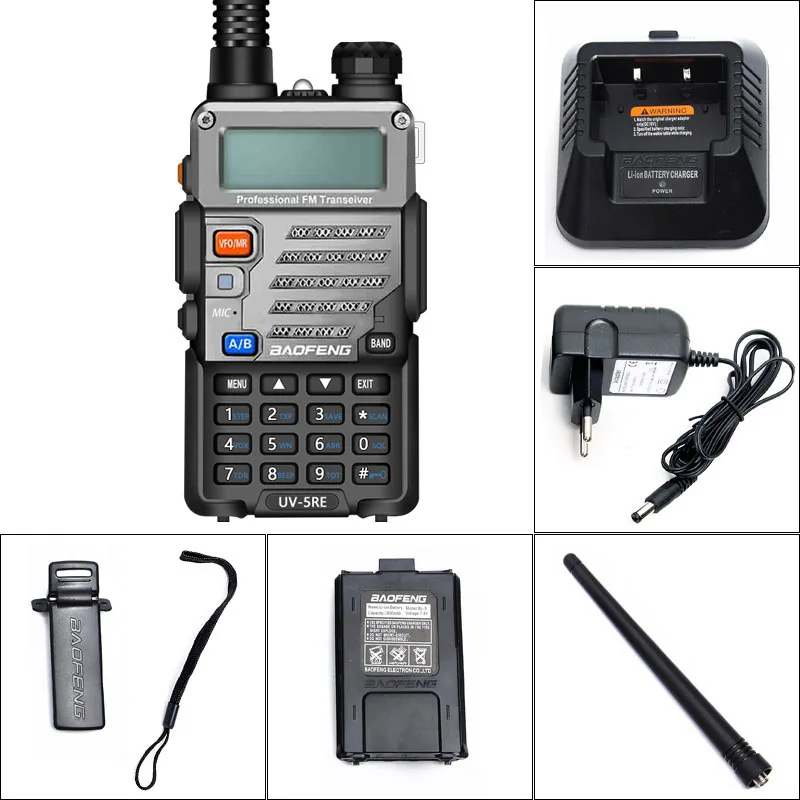 

Baofeng BF-UV5RE Walkie Talkie Dual Band CB Radio 128CH VOX Steel Shell Ham Radio Professional Transceiver two way upgrade ver