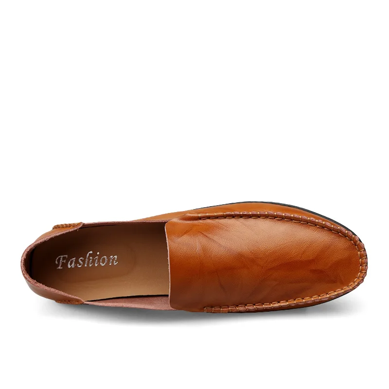 Новинка модная повседневная мужская обувь кожаные высокие Лоферы высокого