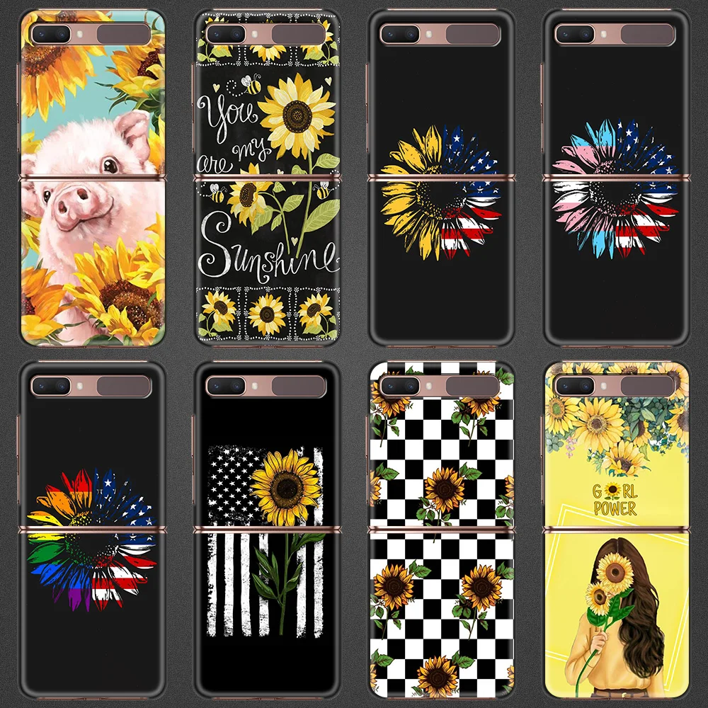 

Sunflower Phone Cover For Samsung Galaxy Z Flip Case Slim Hard PC Phone Cases For Galaxy Z Flip Flip3 5G Luxury Shell