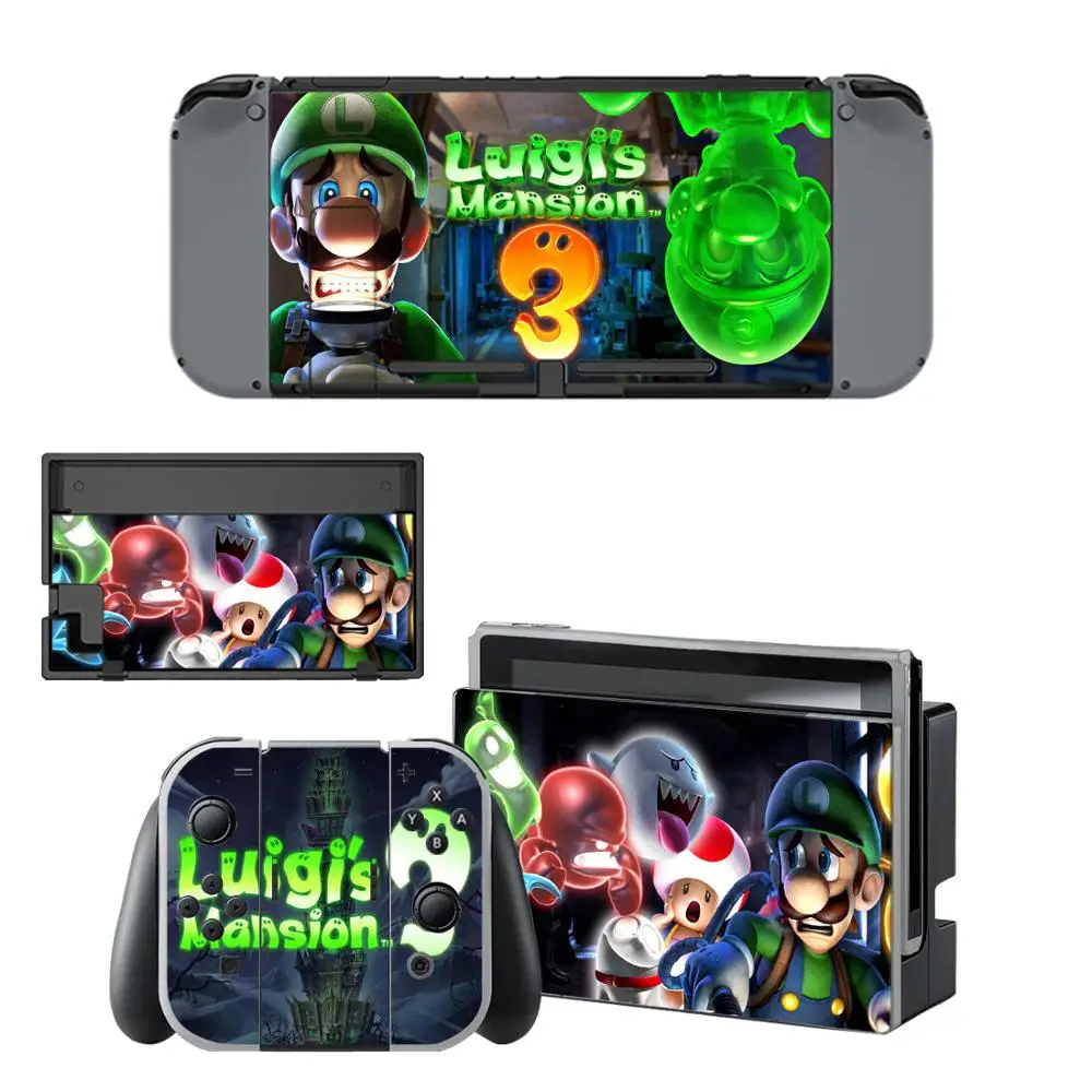 Сменные наклейки Luigi's Mansion 3 nintendo switch skin для Switch полный комплект лицевой панели