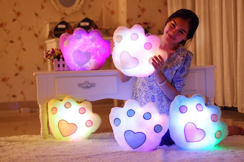 Illuminate Star Shape Baby Pillow Plush Illuminated Heart Cushion Decoration Emoticon | Игрушки и хобби