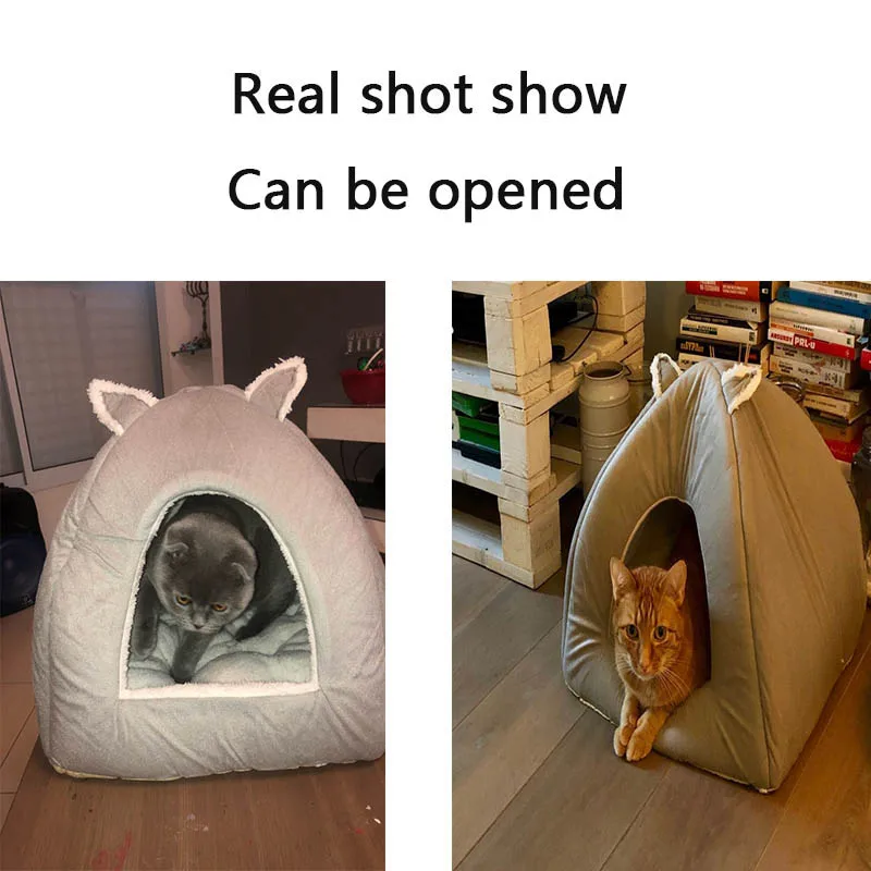 Экологичный домик для питомцев кошек заячьих ушек складное гнездо Щенячий