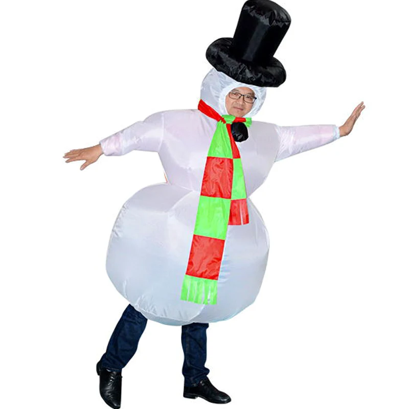 

Christmas Inflatable Snowman Costume Suit for Adults Halloween Cosplay Party HVR88