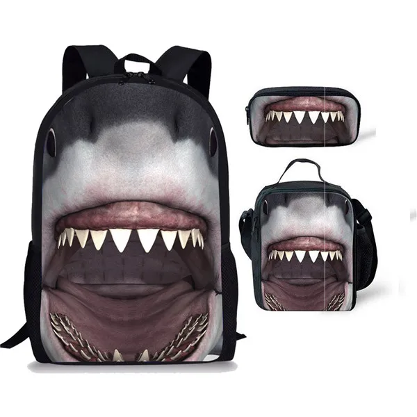 Детские школьные ранцы с 3D-принтом акулы, детский рюкзак для студентов, школьные портфели для мальчиков и девочек, детская сумка на плечо