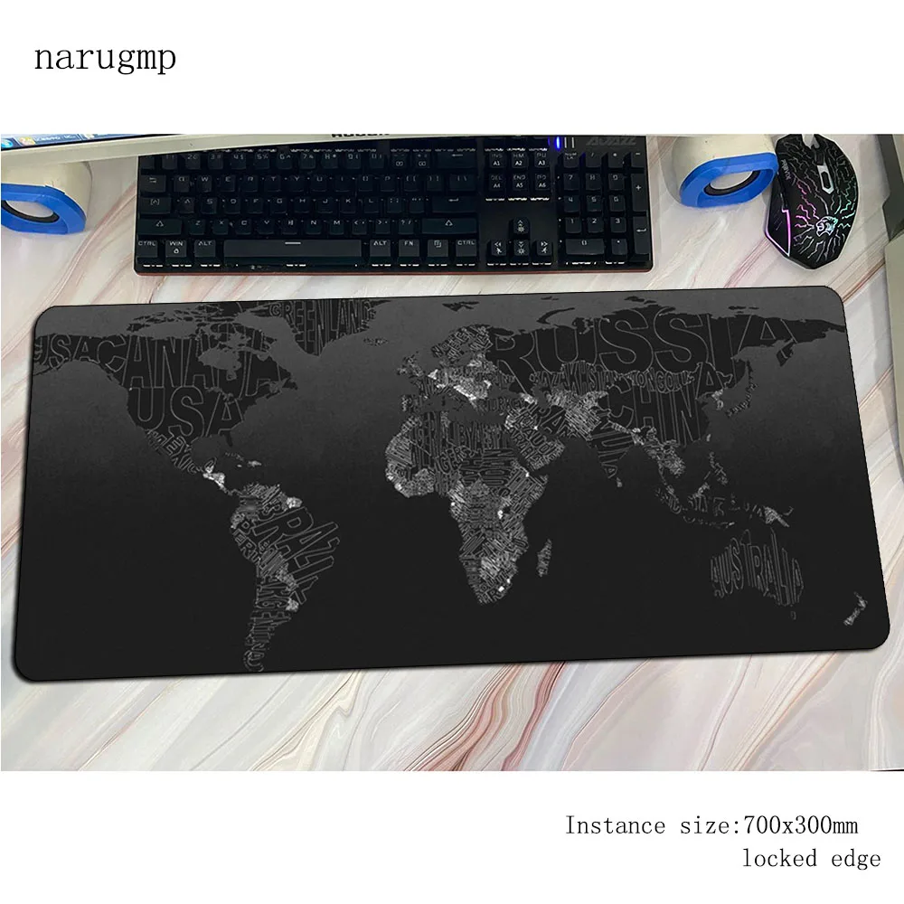 

world map mousepad 800x300x4mm Birthday Computer mouse mat gamer gamepad pc present gaming mousemat desk pad office padmouse