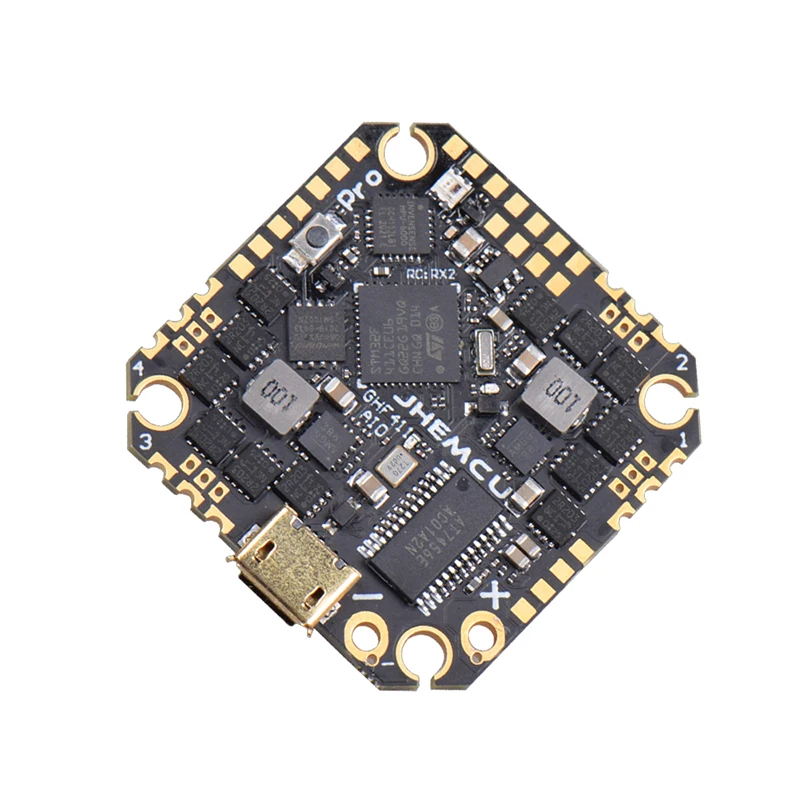 Контроллер полета JHEMCU GHF411AIO Pro F4 OSD встроенный 25A/35A BLheli_S 2 6S 4 в 1 бесщеточный ESC для