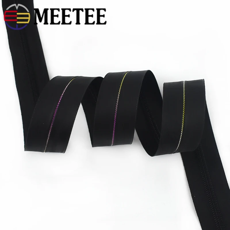 2/4M Colored Teeth 5# Nylon Zipper for Sewing Black Waterproof Zippers Invisible Plastic Zips Outdoor Jacket Bag DIY Accessories | Дом и сад