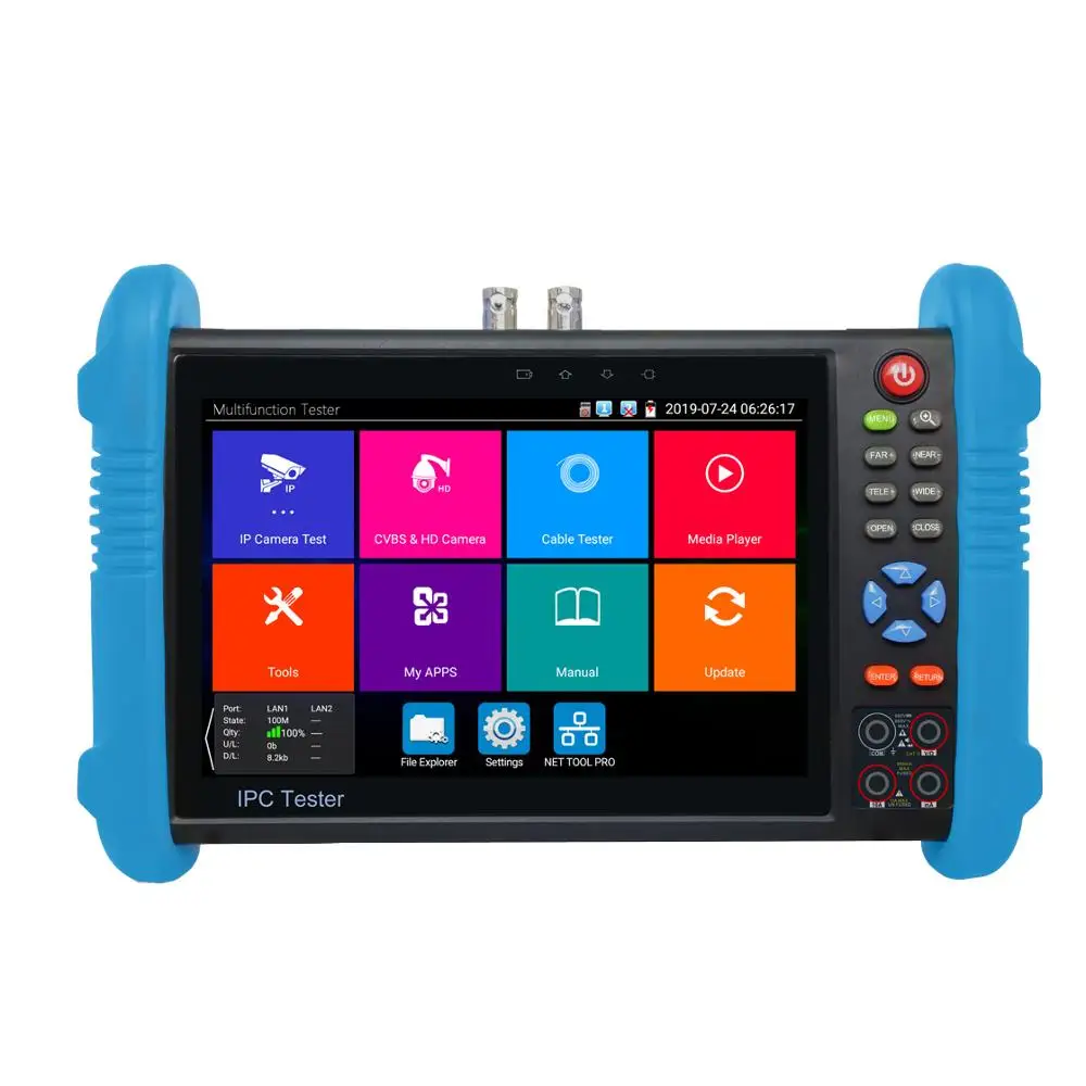 Тестер IP камеры видеонаблюдения IPC9800 Plus 4K H.265/H.264 8 Мп TVI CVI AHD SDI CVBS монитор с TDR