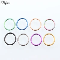 miqiao 1 pcs g23 pure titanium steel anti allergic and anti fading nose ring without nail cutting earrings explosion style