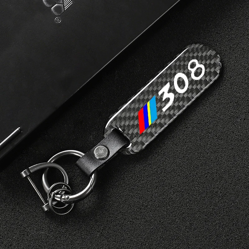 Автомобильный брелок для ключей из углеродного волокна вращающийся на 360