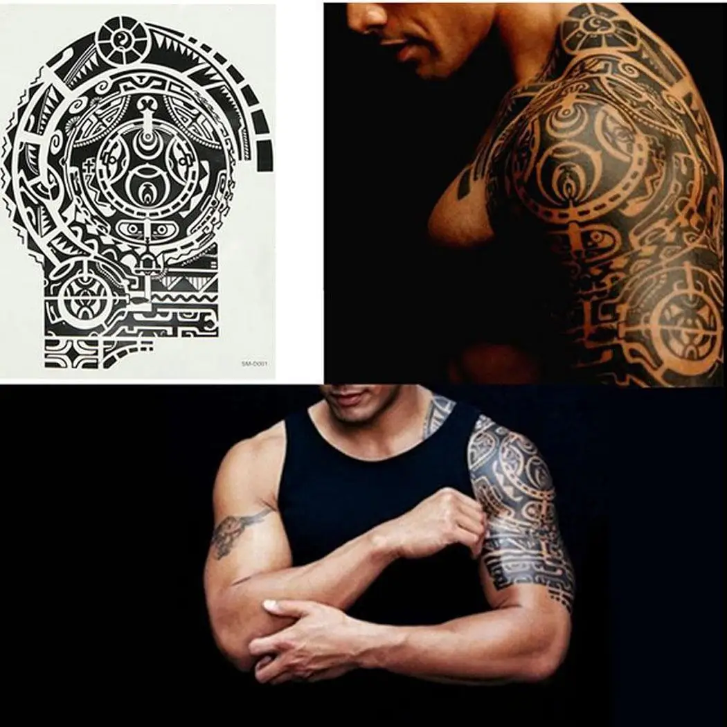 Съемные водонепроницаемые временные наклейки тату на руку геометрические