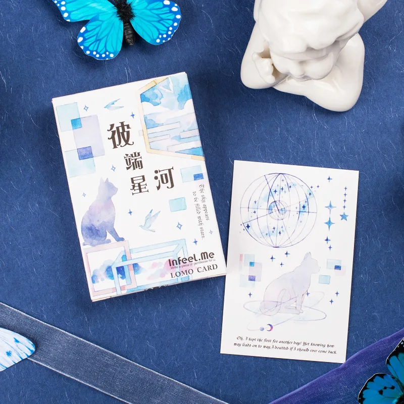 

28 Sheets/Set Bright Star River Mini Postcard /Greeting Card/Wish Card/ Kids Gift Postcard Kawaii Stationery