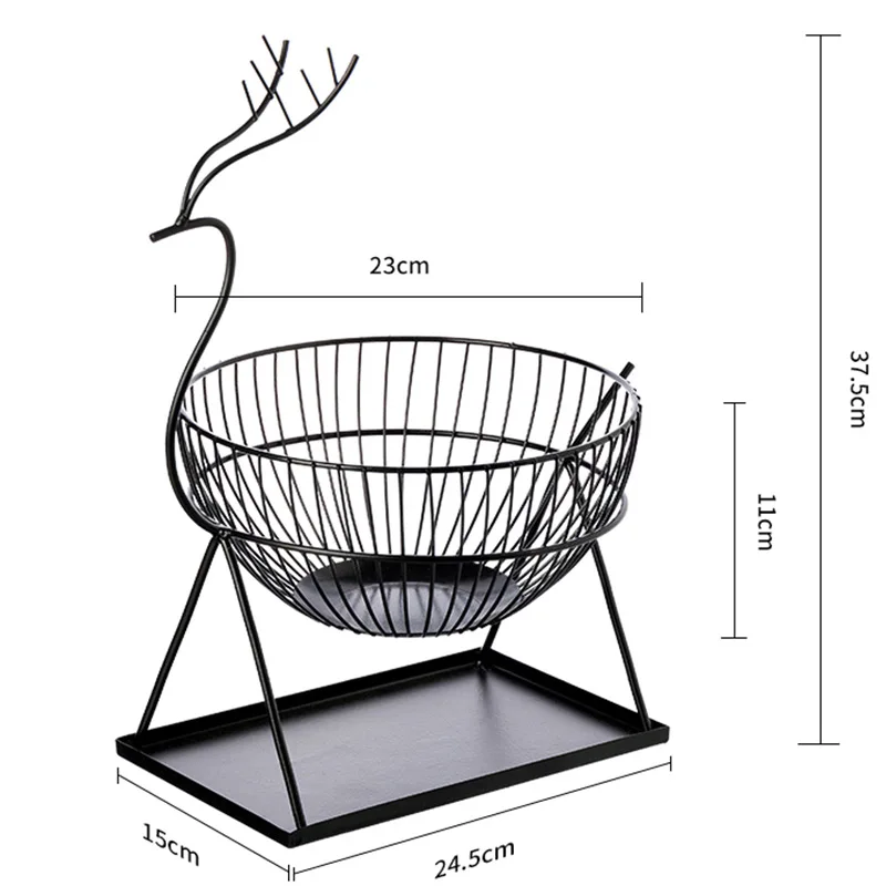 

Personality Modern Fruit Tray Nordic Creative Living Room Kitchen Fruit Basket Metal Christmas Decora Assiette Home Items DH50TP
