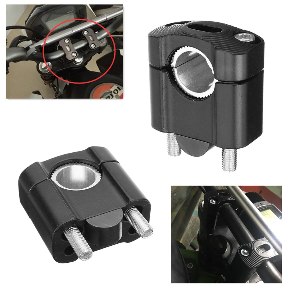 

2 Pieces 2020 New CNC 22mm 28mm Off Road Motorcycle Bar Clamps Handlebar Risers Adapter for 7/8" 1-1/8 Pit Dirt Motorbike