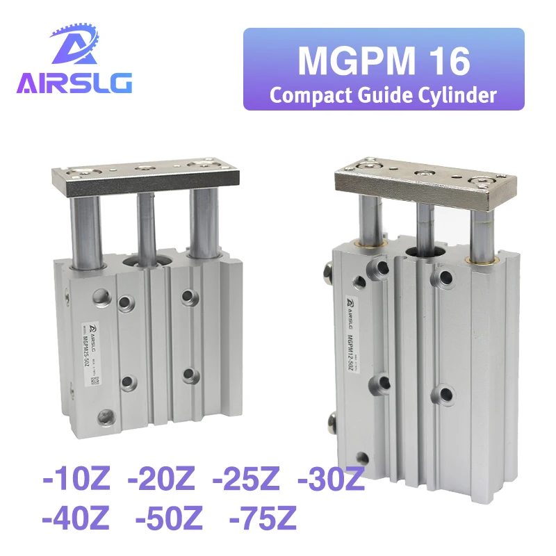 

Гильза цилиндра MGPM MGPM16 -10Z -20Z -25Z -30Z -40Z -50Z -75Z с тремя осями, компактная направляющая со стабильным пневматическим стержнем