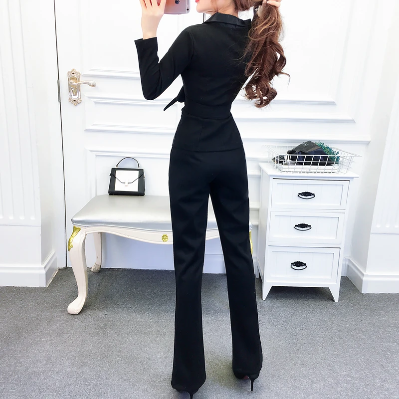 

suit fashion suits the new deerskin flocking commuter fashionable deerskin two-piece close tied with belt