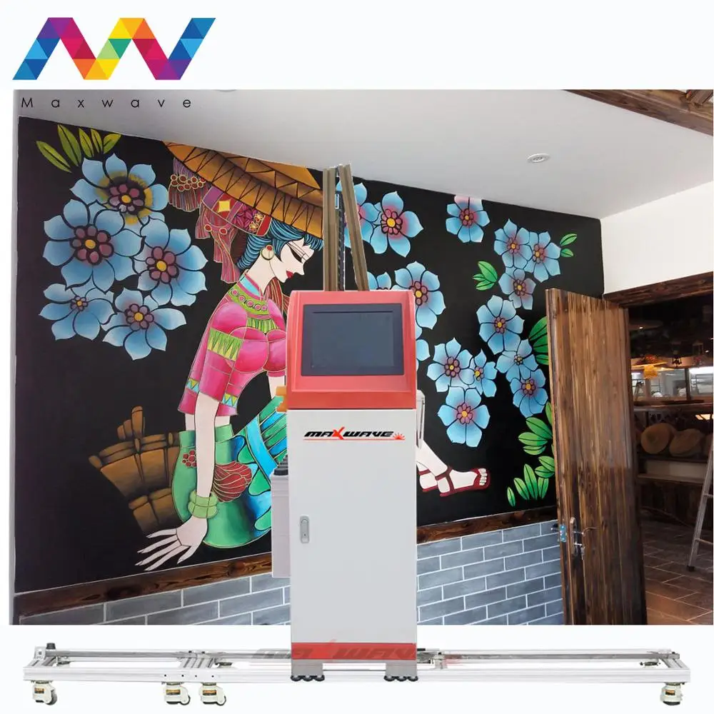 Koop 3D Verticale Aangepaste Wanddecoratie Kunst Schilderij Machine Direct Naar Muur Inkjet Printer Ondersteuning Witte Inkt Dubbele Hoofd Printer