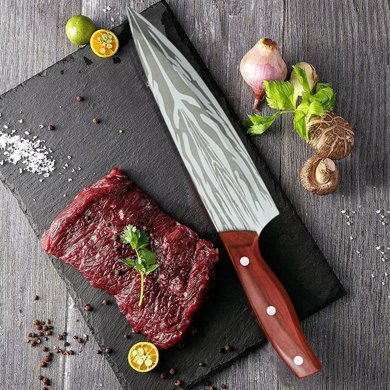 8-дюймовый японский шеф-повар нож для тонкой нарезки Филейный Нож рыбы из