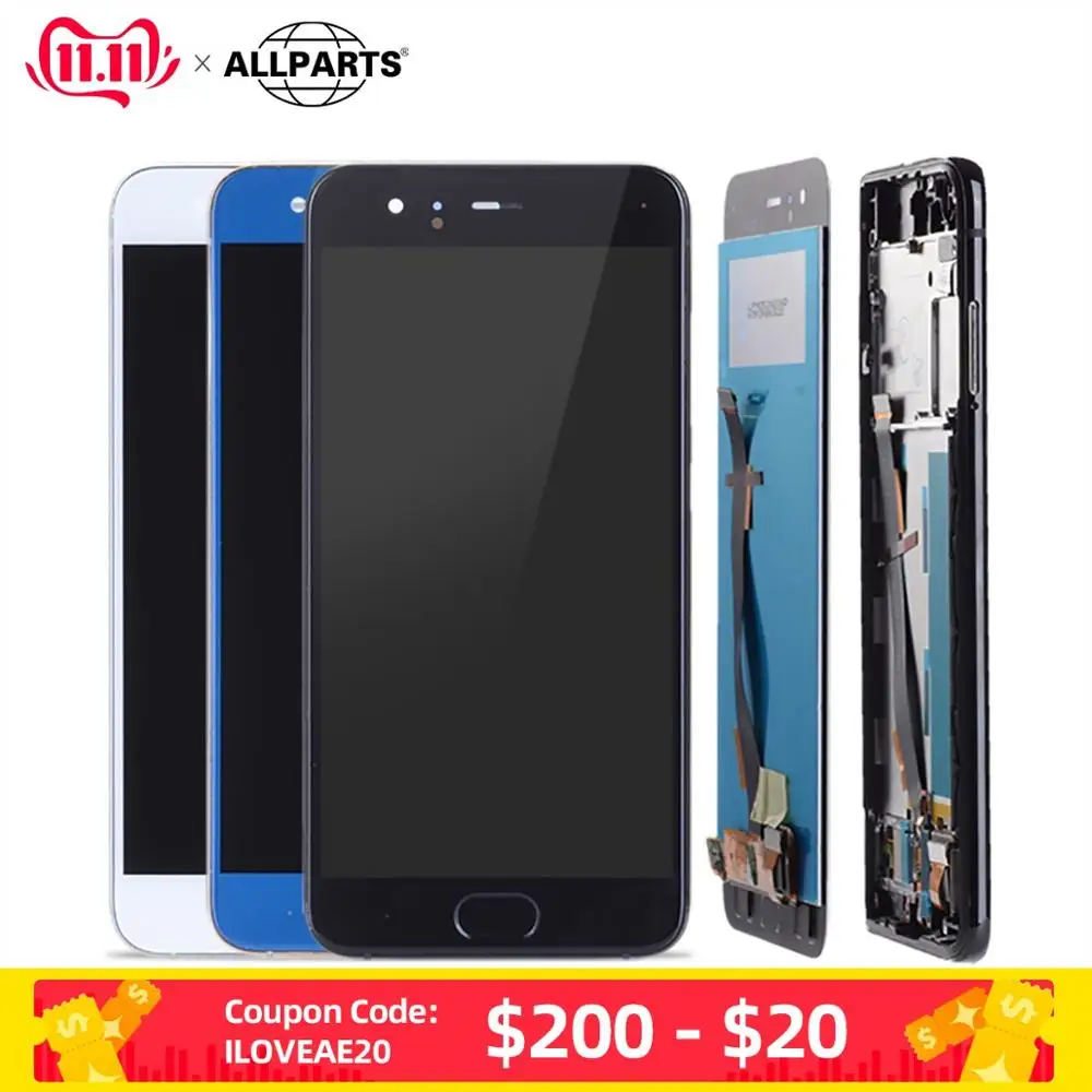 Дисплей дл XIAOMI Mi6 LCD в сборе с тачскрином на рамке Оригинал 5.15'' черный