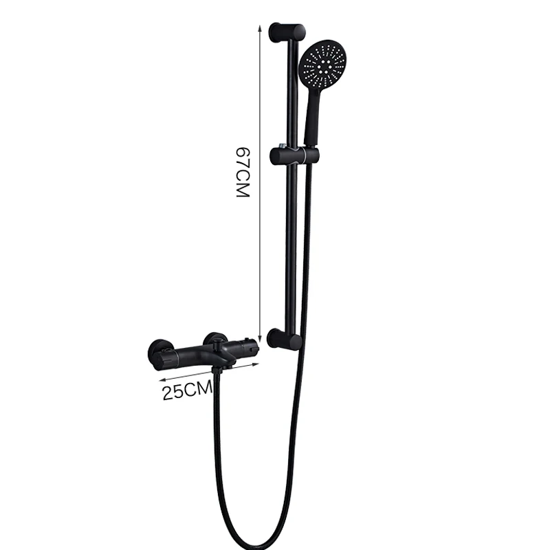 Смеситель для ванной комнаты Senlesen черный латунный смеситель душа с ручным душем