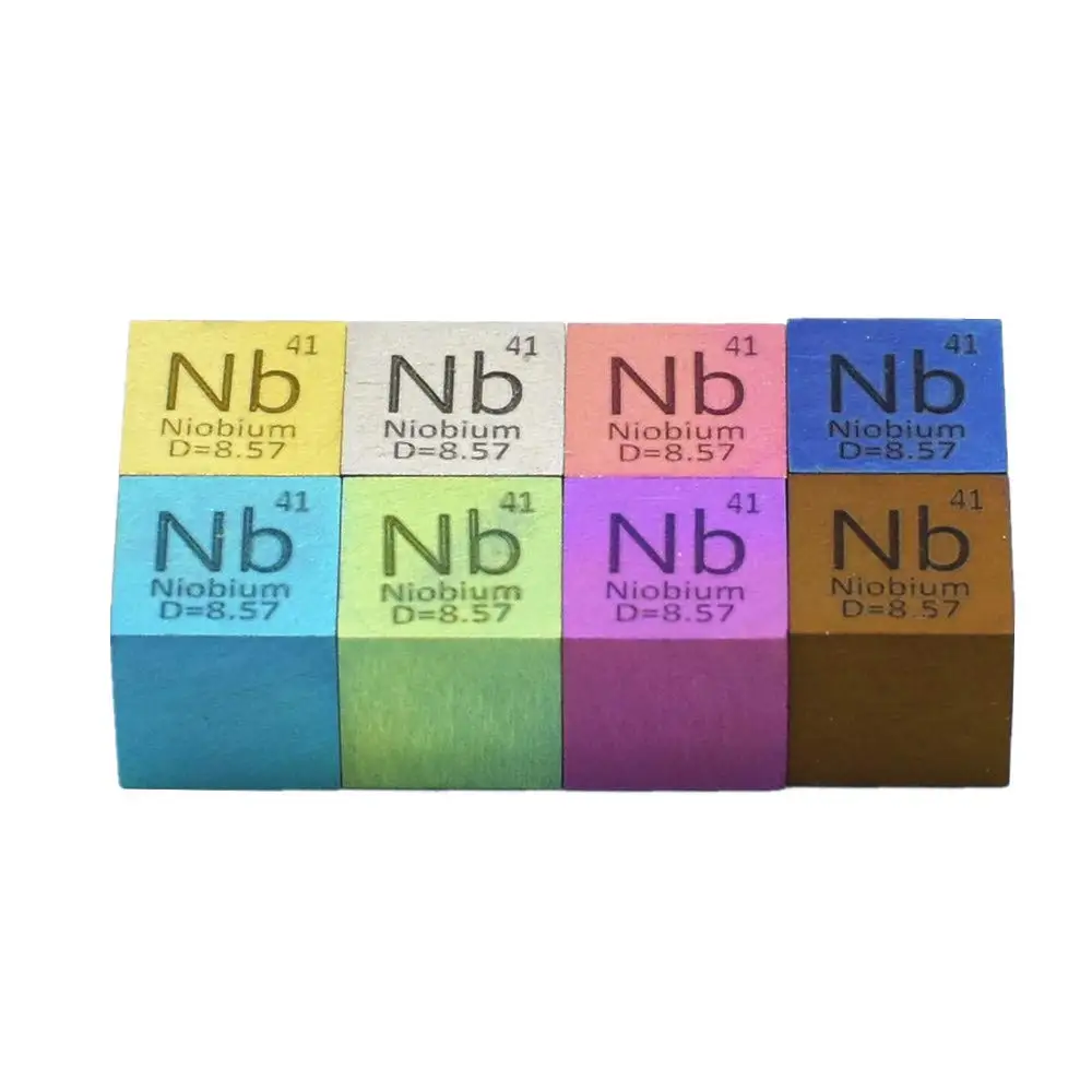 

Rsinbow Niobium Cube 10mm Nb 99.95% Pure Density Nb Cube for Gifts, Hobbies,Crafts,Collection Chemistry Science Experiments