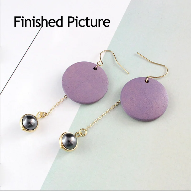 20pcs/lot 12-30mm Natural Wood Flat Round Earrings Charms DIY Bracelet Pendant Accessories for Women Jewelry Making Findings | Украшения и