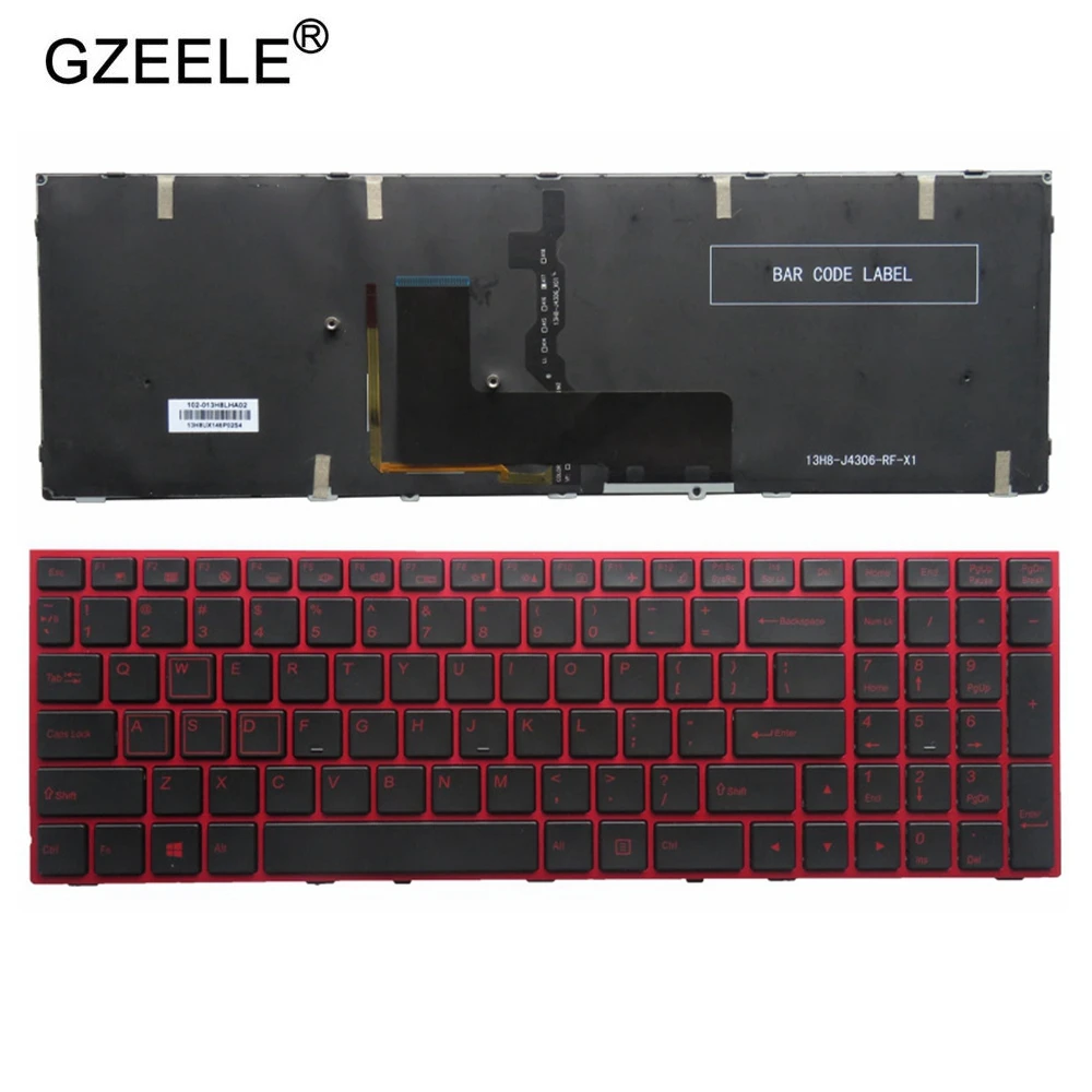 Новая клавиатура для ноутбука США Clevo P650 P670RE3 P670RG P650RE3 P650RE6 P650RG красная с Цветной