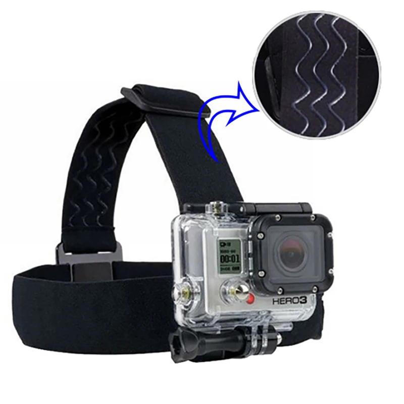 Комплект аксессуаров для GoPro регулируемый эластичный нагрудный ремень + головной