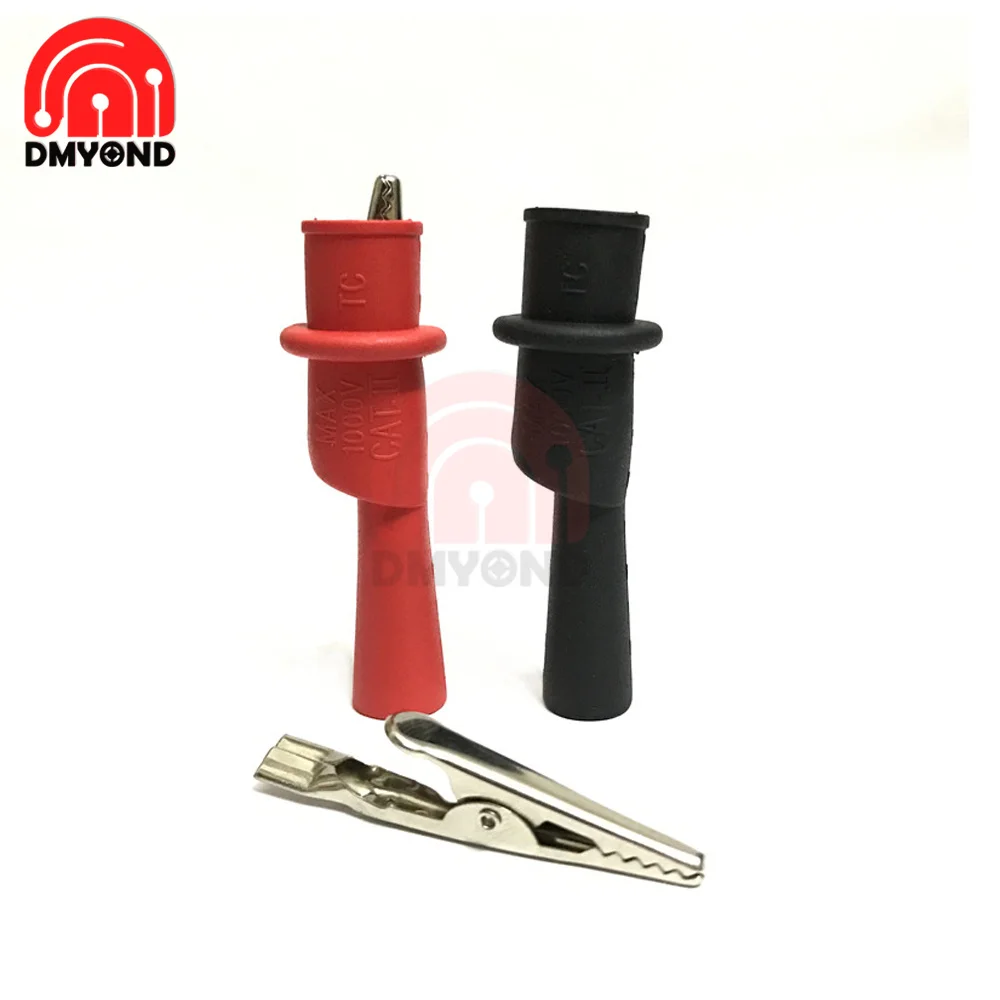 

1Pairs Crocodile Alligator Clips Clamps for Multimeter Tester Probe Insulated Crocodile Test Clip Connector Testing Meter Probe