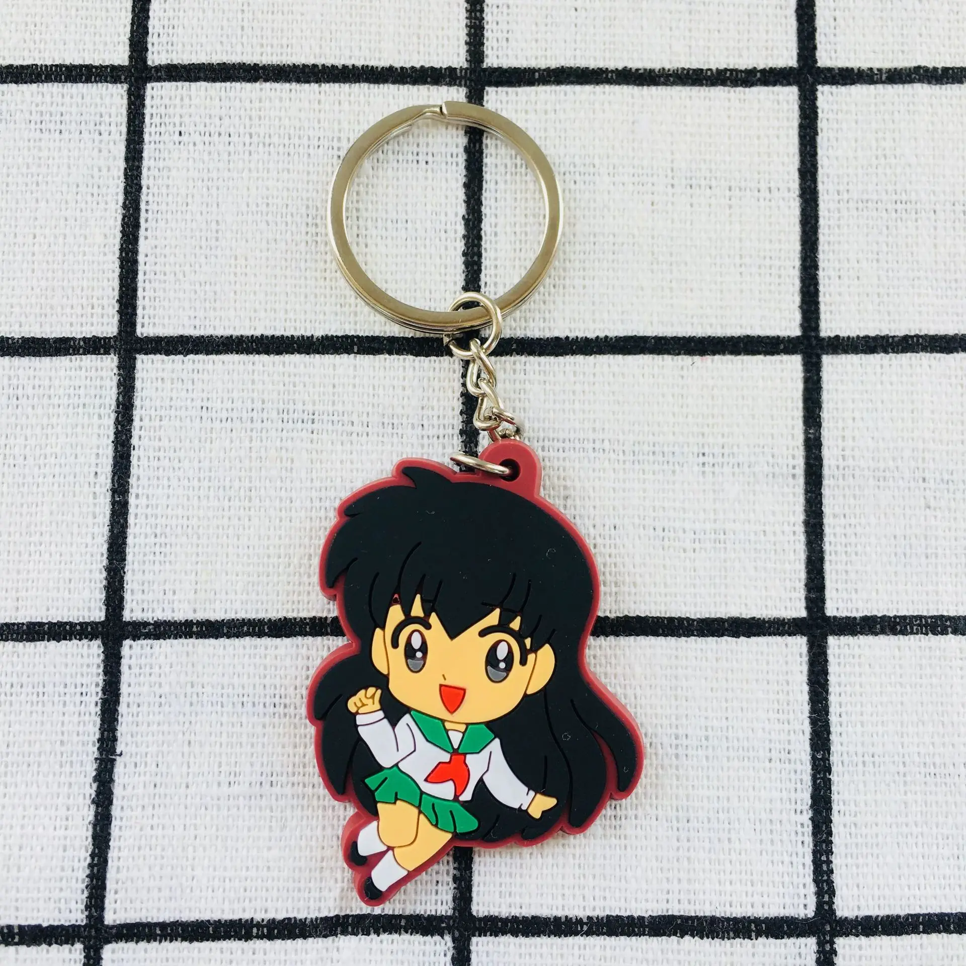 Inuyasha брелок ПВХ фигурный брелок милая игрушка брелок для ключей подарки на день рождения Аниме Новинка - Цвет: Цвет: желтый